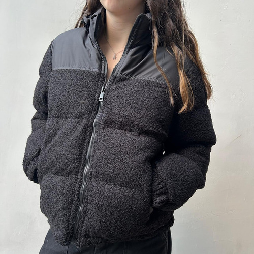 Campera De Abrigo Mujer Importada Combinada Con Corderito