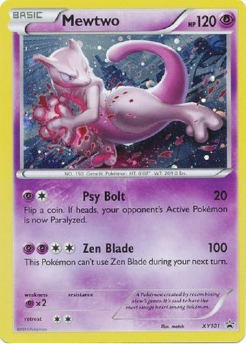 Mewtwo Xy101 Holo Promo Pokemon Tcg