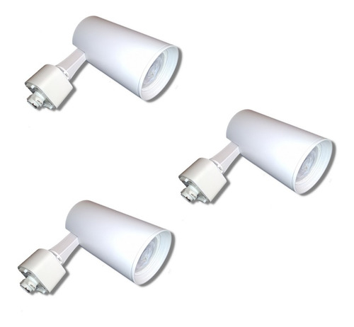 Imagen 5 de 6 de Aplique Riel 1 Metro + 4 Spots Dicro Led Osram 7w Cálida