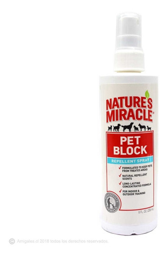 Natures Miracle Pet Block Repelente Para Perros 473ml.