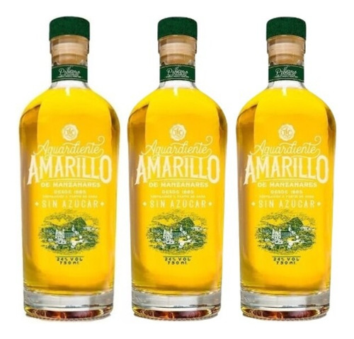 Aguardiente Amarillo  X 3  750 Ml - mL a $88