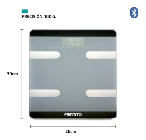 Balanza Digital Personal Baño Bluetooth Femmto 180kg Nueva