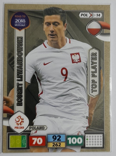 .- Adrenalyn Road To Russia Panini Lewandowski Nuevo