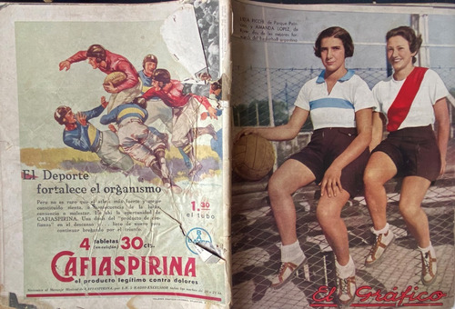 El Gráfico Nº 843 Antigua Revista Fútbol Deportes Set 1935