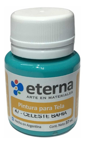 Pinturas Para Tela 37 Ml Eterna En La Plata Color Del Óleo 47 Celeste Bahía