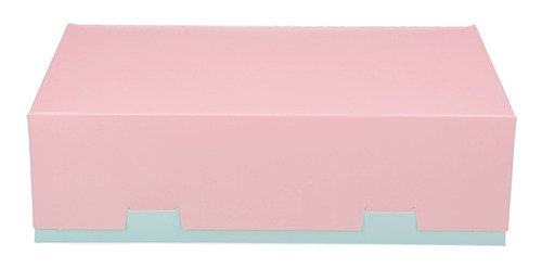 50 Cajas Rectas Pastelería Bicolor 230x155x65mm Tx Importada