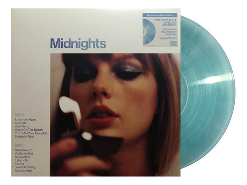 Taylor Swift Midnights Moonstone Blue Edition Lp Vinyl 