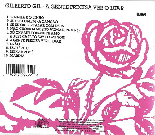 G139 - Cd - Gilberto Gil - A Gente Precisa Ver O Luar