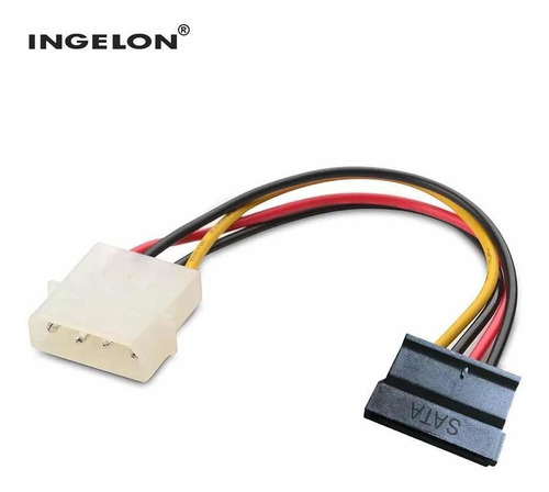 Cable Poder 4 Pines Molex Ide Hembra A Sata 15 Pines Macho