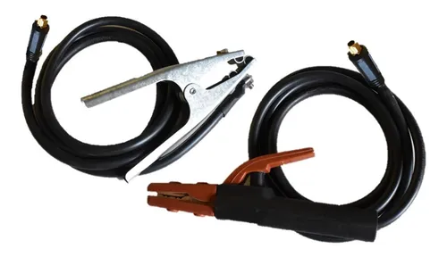 comprar Juego Cables Cal. 4 Con Conectores Y Pinzas De Longitud 5 M