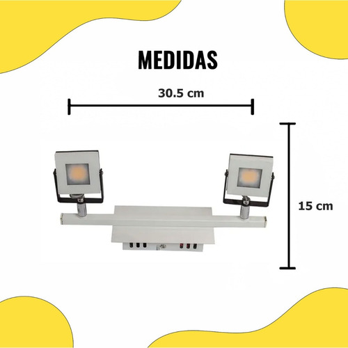 Arbotante Led Blanco | 2x3w | 2700k | 127v Ledmx-10062
