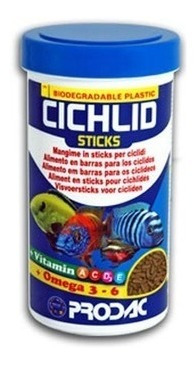 Alimento Prodac Cichlid Sticks Con Vitaminas Y Omega 90 Grs