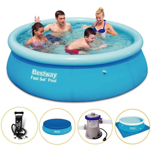 Piscina Inflável Bestway 2.300 Ls Filtro Capa Bomba Forro