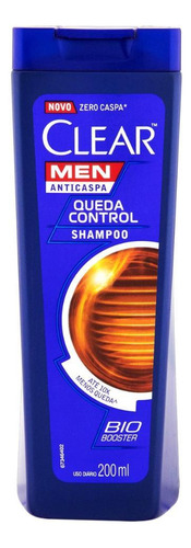 Kit 3 Shampoo Anticaspa Clear Men Queda Control 200ml