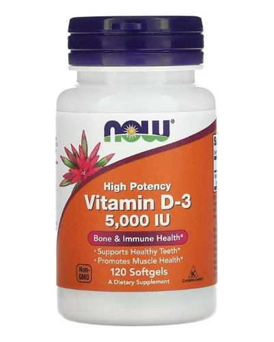 Vitamina D3 5,000 Iu 120 Servicios - Now®
