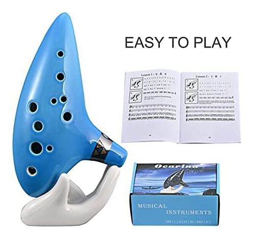 Ocarina 12 Hoyos Alto C Ocarinas De Cerámica, Instrumento Mu