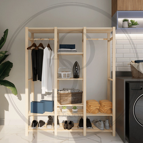Cabideiro Arara Organizador Em Pinus Rustico On Design Pinus