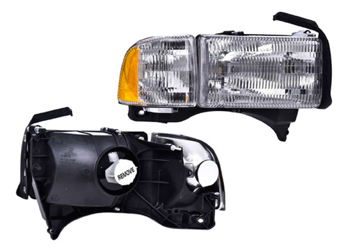 Par Faros Dodge Ram C/base C/cuarto 2000 2001 Depo