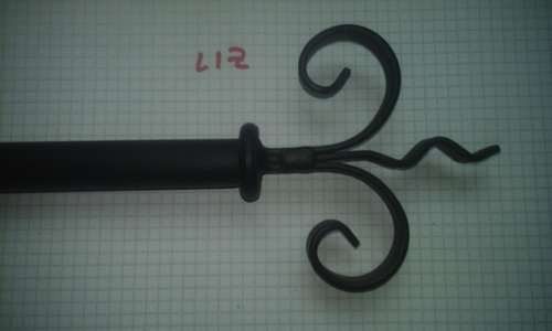 Kit Barral Cortina 3/4(19mm) X 3m Sop Lans Hierro Forjado