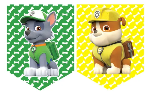 Banderines De Feliz Cumpleaños De Diseño Paw Patrol Multicolor Paw Patrol