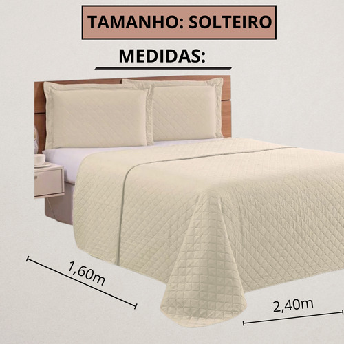 Colcha Basics 1,60 X 2,40 Solteiro Marfim