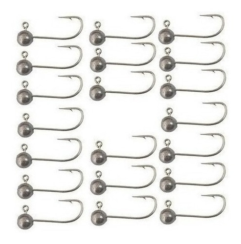 20 Anzol Jig Head Aço Carbono Isca Artificiais 3/0 De 10g