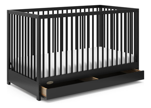 Graco Teddi Cuna Convertible 5 En 1 Con Cajón Negro Negro