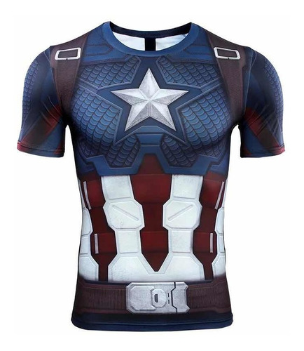 Camisetas Gimnasio Marvel Lycra Thanos, Spiderman,vengadores