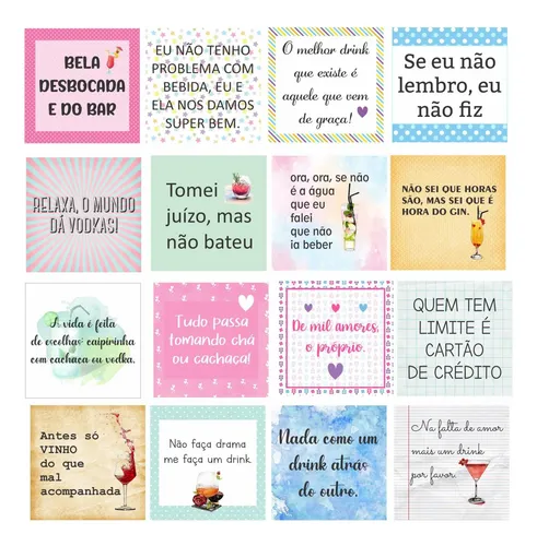 Kit Digital Tag P/ Drink Divertidas Em Pdf Pronto P Imprimir | MercadoLivre