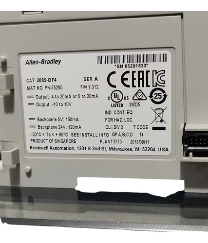2085-of4 Allen-bradley Micro800 Analog Output Module