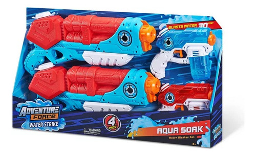 Pistola De Juguete Adventure Force Water Strike 4 Pack