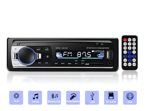 Reproductor Mp3 De Auto Con Bluetooth Auxiliar Inalámbrico