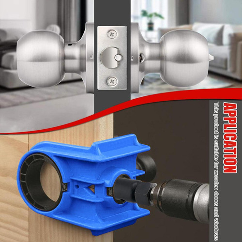 Kit De Instalação De Fechadura De Porta Com 2 Buchas Azul