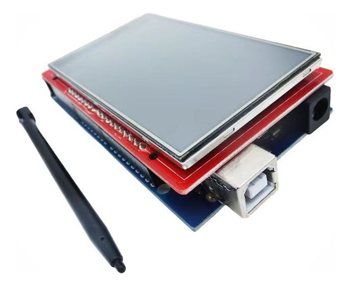 Pantalla Lcd 3.2 Pulgadas Táctil Resistiva Touch Shield Arduino Uno, Leonardo O Mega + Sensor De Temperatura Y Microsd