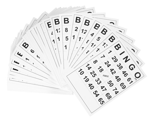 Tarjetas De Bingo Blancas, 60 Unidades, Números Únicos, Dive