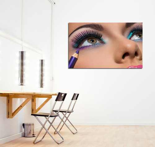 Cuadro 60x90cm Estetica Make Up Maquillaje Colores Belleza