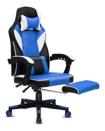 Silla Gamer Ajustable Con Reposapies