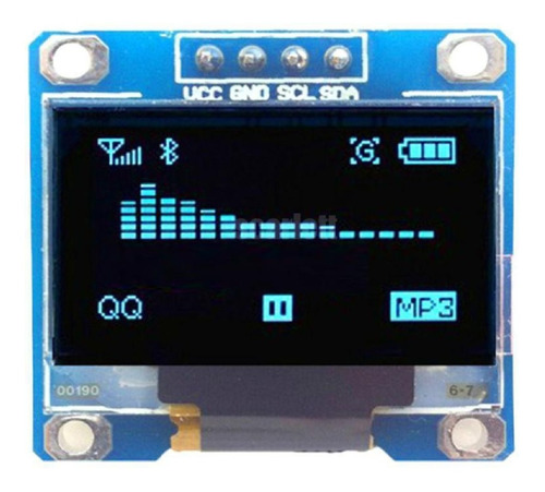 Display Oled 0.96 Azul Gráfico I2c 128x64 Arduino Raspberry