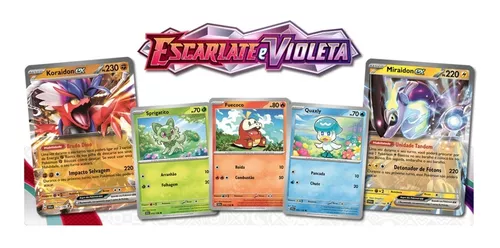 Box de Cartas Pokémon Escarlate e Violeta Miraidon Copag 121 Cartas