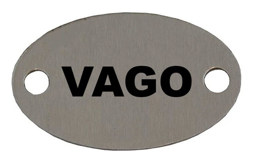 Plaqueta Oval Vago Mrm Placas