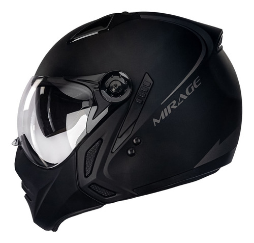 Capacete Peels Mirage Classic Com Oculos Fumê (preto Fosco)