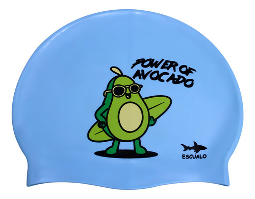 Gorra Natación Adulto Modelo Avocado Azul - Escualo Color Azul Claro Diseño De La Tela Estampado Talla Unitalla