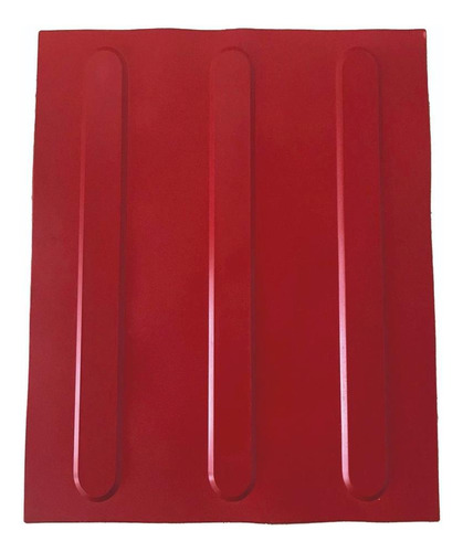 Kit 16 Pçs Piso Tátil Pvc 25x25 Direcional Vermelho