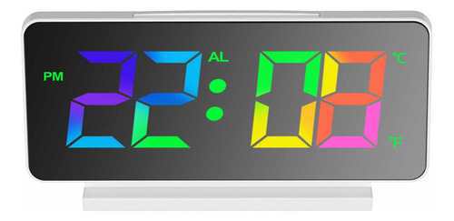 Despertador Digital T, Pantalla Led A Color Y Relojes Con Es