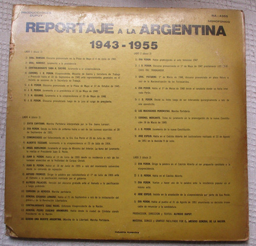 Reportaje A La Argentina 1943-1955 (dupuy Ra-4355) Completo