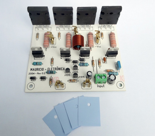 Placa Amplificador De Audio 200w Rms + Fonte Completa