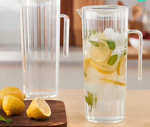 Jarra Para Agua Acrílico Diamante 1.9 Litros, 2 Piezas