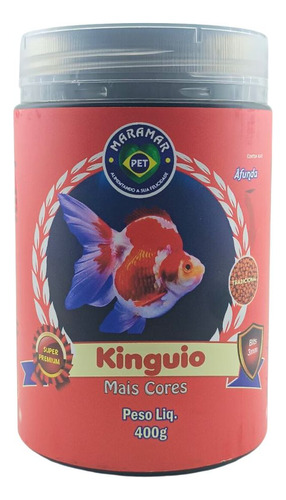 Ração Para Peixes Kinguio Mais Cores 400g Bits 3mm Maramar