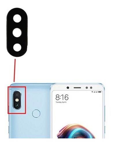 Bisel Cristal Vidrio Tapa Camara Redmi Note 5