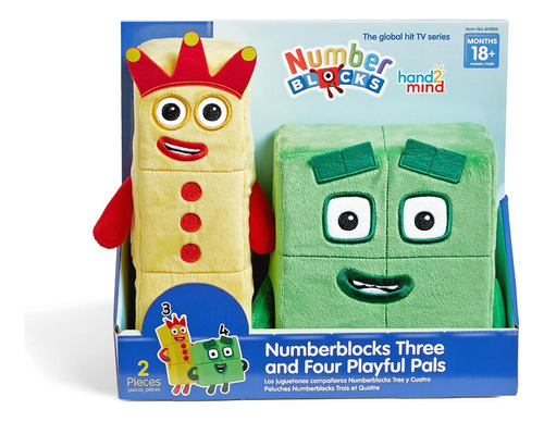 Numberblocks® Muñeco Plush Número 3 Y 4